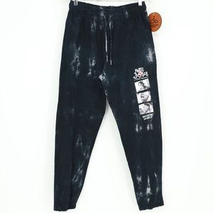 Poetic Justice Tupac Tie Dye Graphic Sweatpants Mens Medium NWOT Cotton Blend